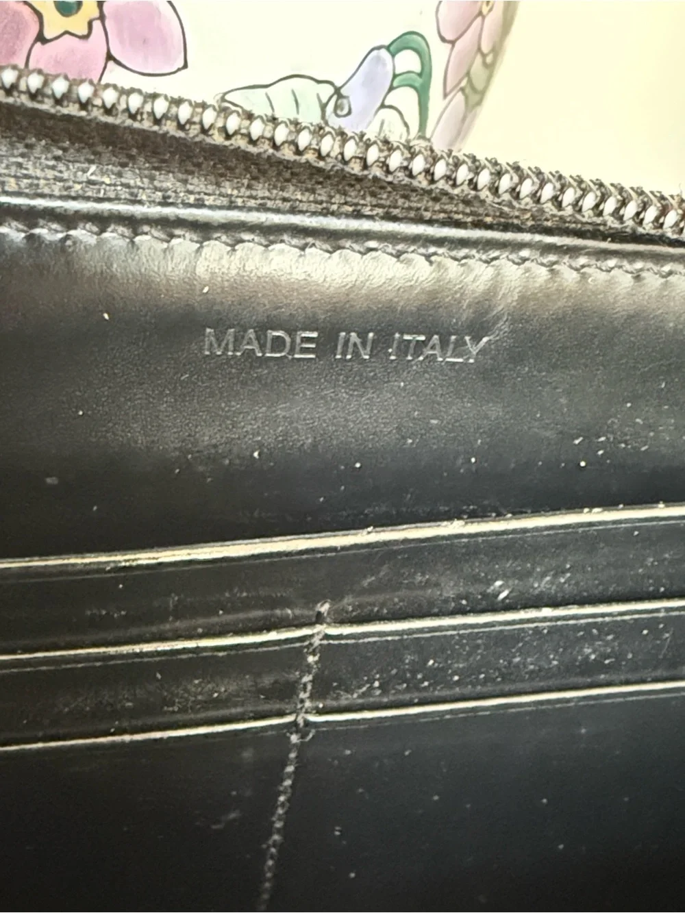 Prada Black Spazzolato Patent Leather Continental Zip Wallet Vintage - Picture 5 of 10